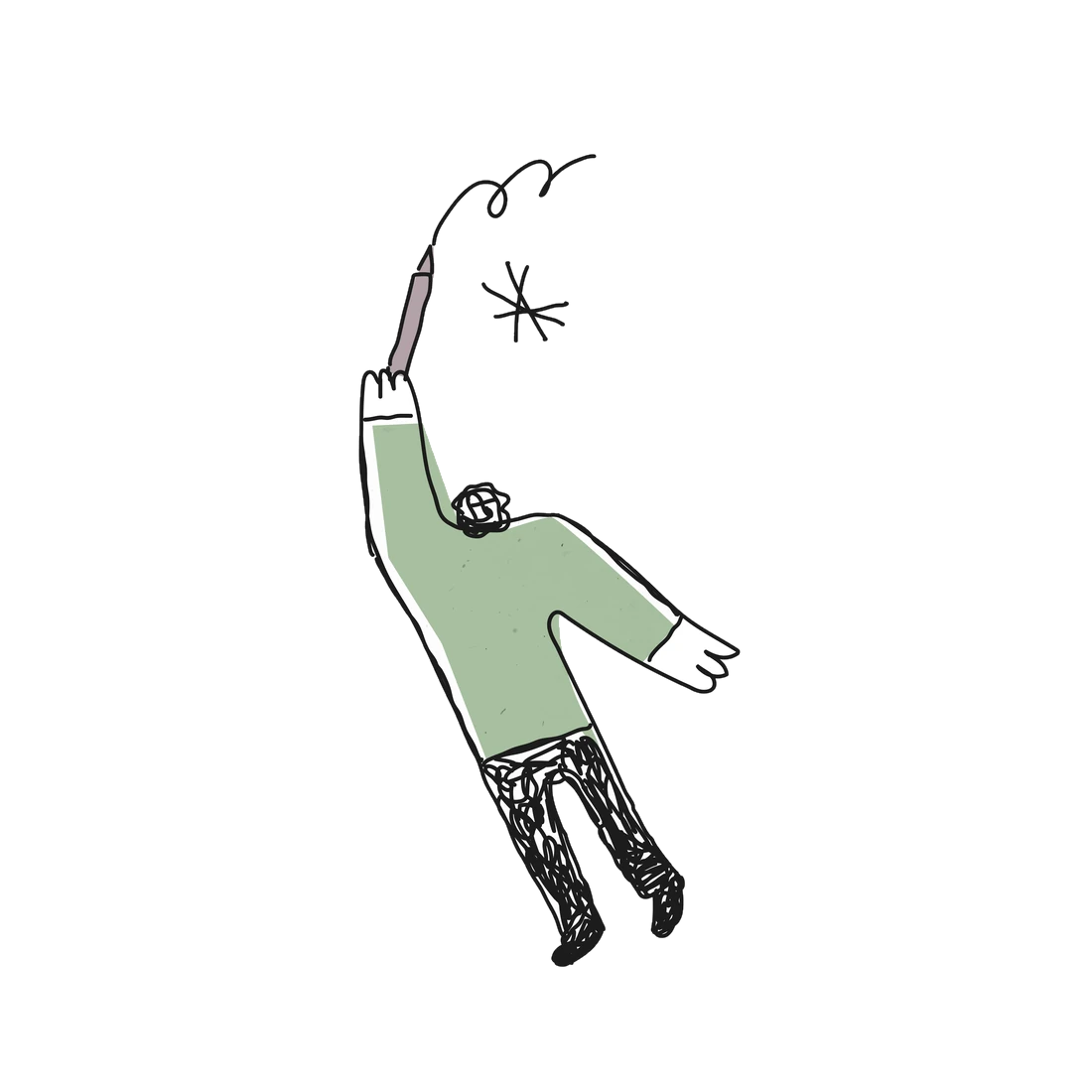 A person reaching for a star